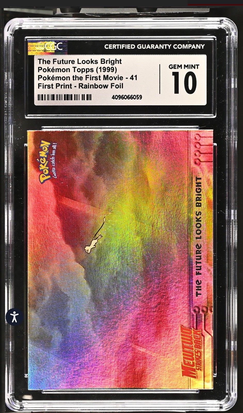 ⭐️ POP 1 ⭐️ The Future Looks Bright RAINBOW 🌈 1999 Pokemon Topps CGC 10 ⭐️ POP 1 ⭐️ The Future Looks Bright RAINBOW 🌈 1999 Pokemon Topps CGC 10