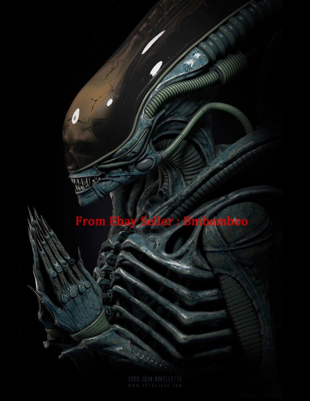 Customized 2.3m Alien Resin+Stainless Steel Internal Structure Full Body Statue Customized 2.3m Alien Resin+Stainless Steel Internal Structure Full Body Statue