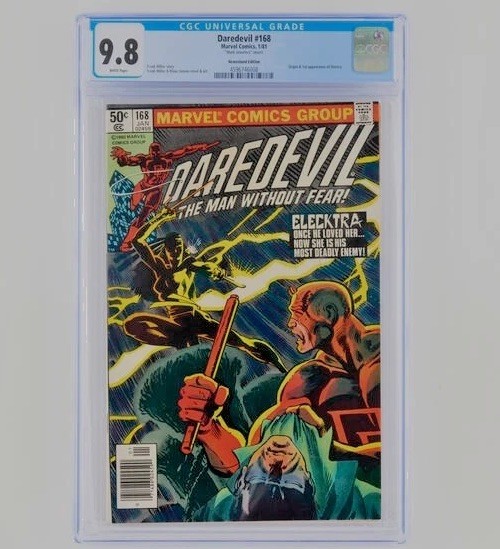 Daredevil 168 Newsstand Mark Jewelers CGC 9.8  1st Elektra 1 Of 1 Absolute Grail