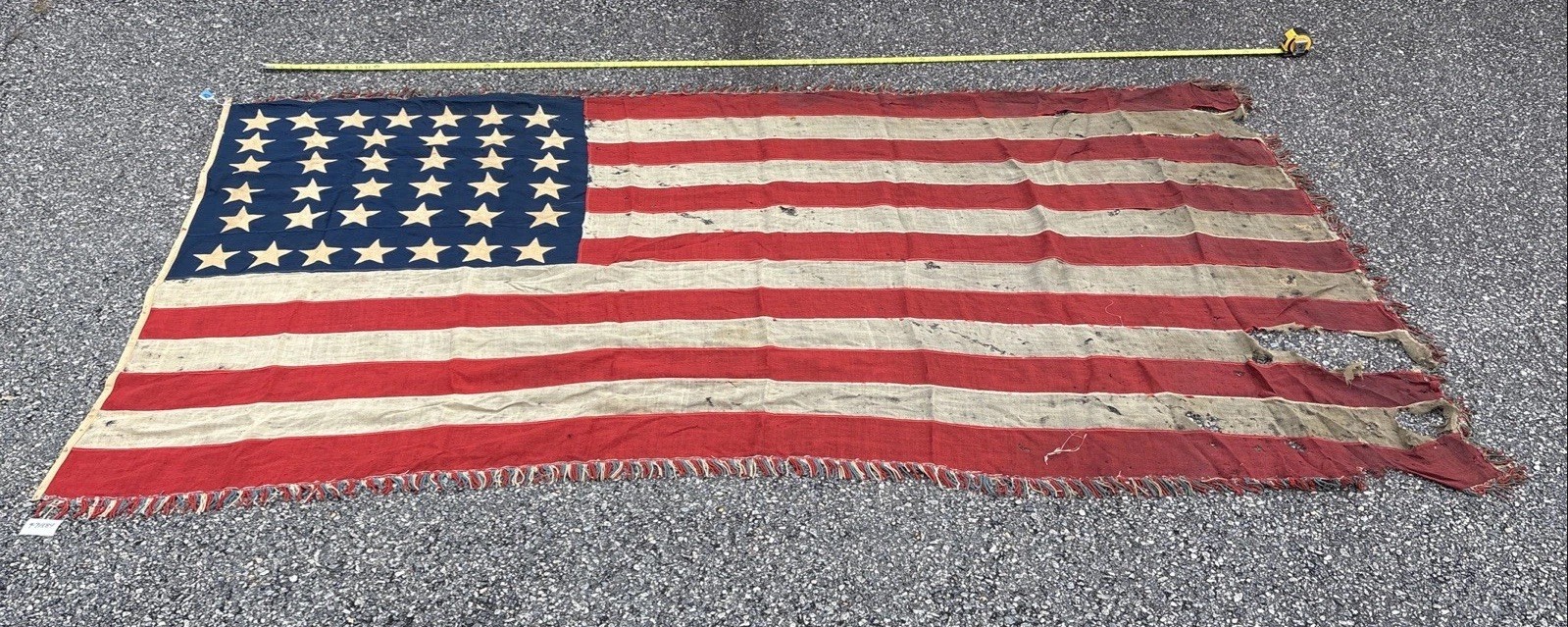 RARE Civil War SAW 38 Star Light Bunting USA US American Flag 1877 1890 49B84 RARE Civil War SAW 38 Star Light Bunting USA US American Flag 1877 1890 49B84