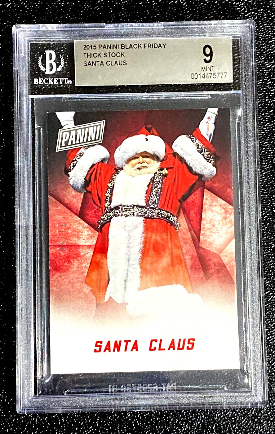 BGS 9 MINT SP / 50 2015 SANTA CLAUSE PANINI BLACK FRIDAY THICK STOCK G3924 BGS 9 MINT SP / 50 2015 SANTA CLAUSE PANINI BLACK FRIDAY THICK STOCK G3924