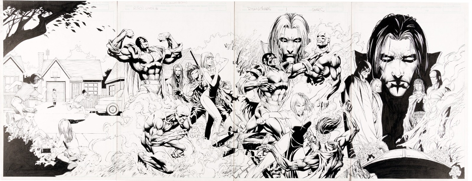 Rising Stars #1 Connecting Variant Covers A B C D  Original Art Keu Cha Image