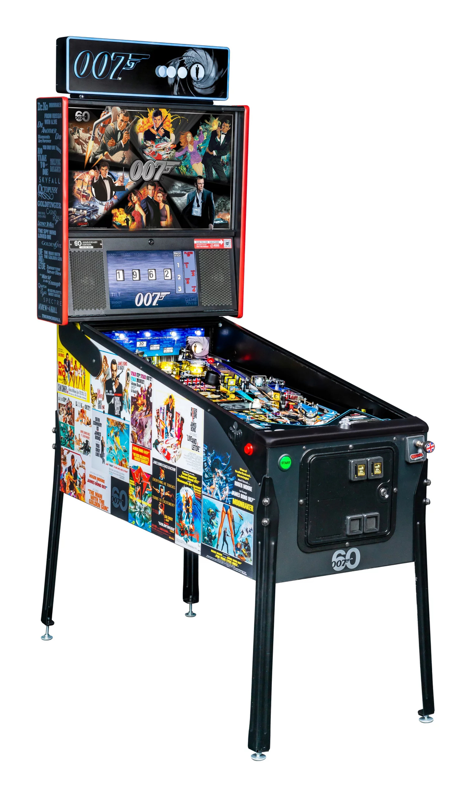 James Bond 007 60th Anniversary Limited Edition Pinball Machine NIB #357 James Bond 007 60th Anniversary Limited Edition Pinball Machine NIB #357