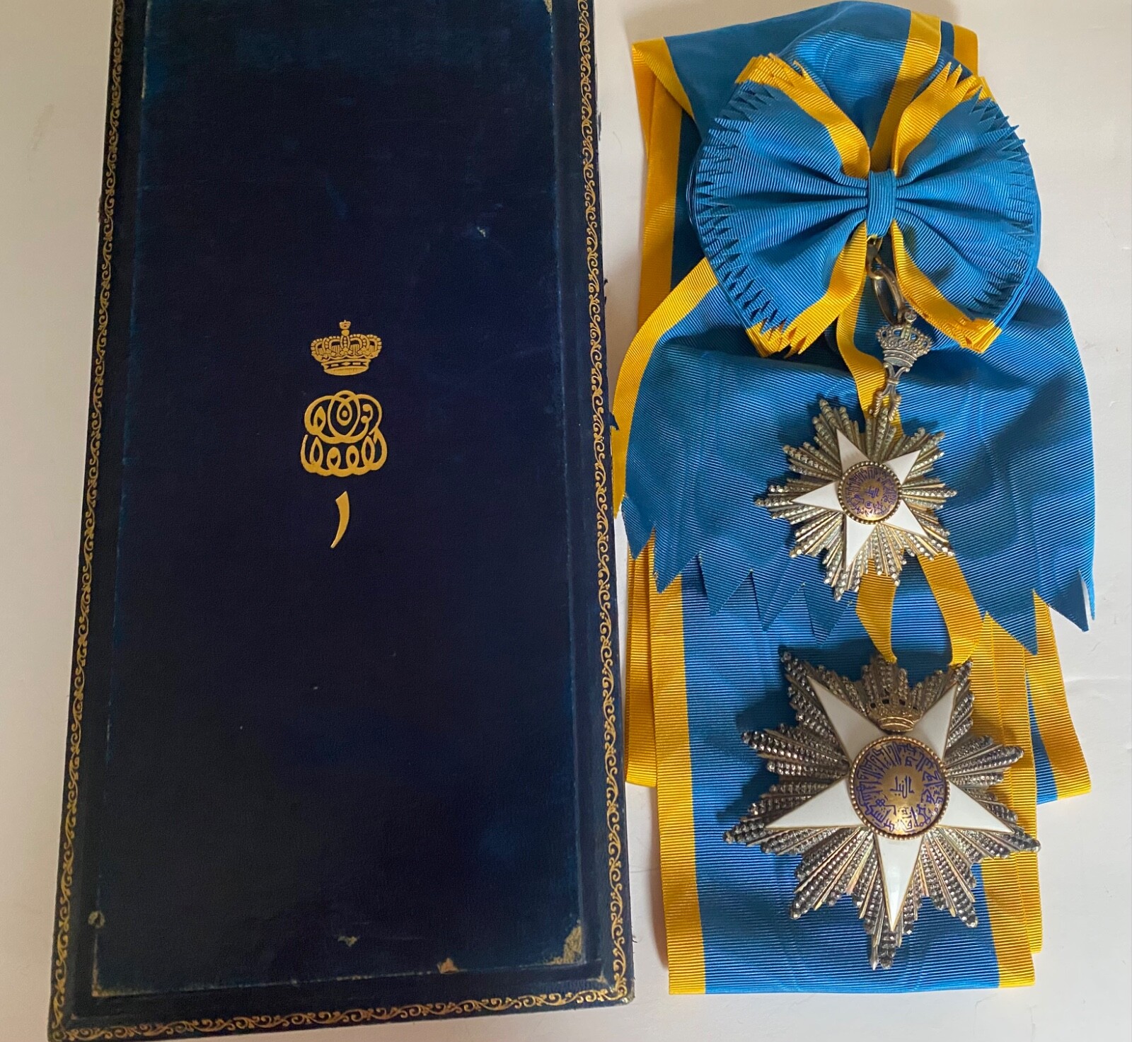Kingdom of Egypt Order of The Nile Grand Cross 1st Class Sash Badge Medal Nichan Kingdom of Egypt Order of The Nile Grand Cross 1st Class Sash Badge Medal Nichan