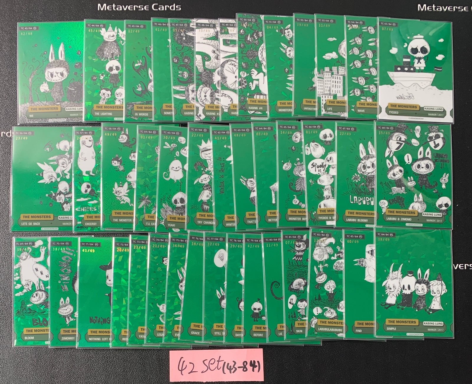2025 How2Work The Monsters Labubu series3 PR43-84 /49 Green Foil Complete Set 42