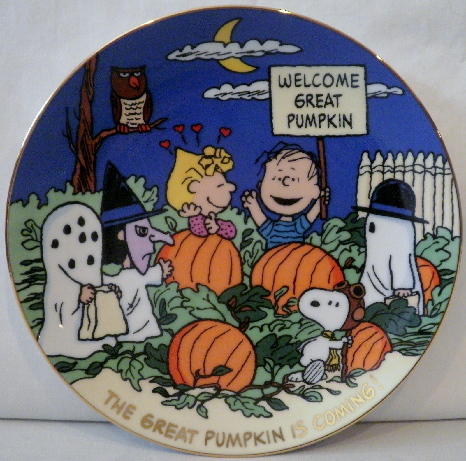 Danbury Mint Peanuts Magical Moments The Great Pumpkin Is Coming Plate Danbury Mint Peanuts Magical Moments The Great Pumpkin Is Coming Plate