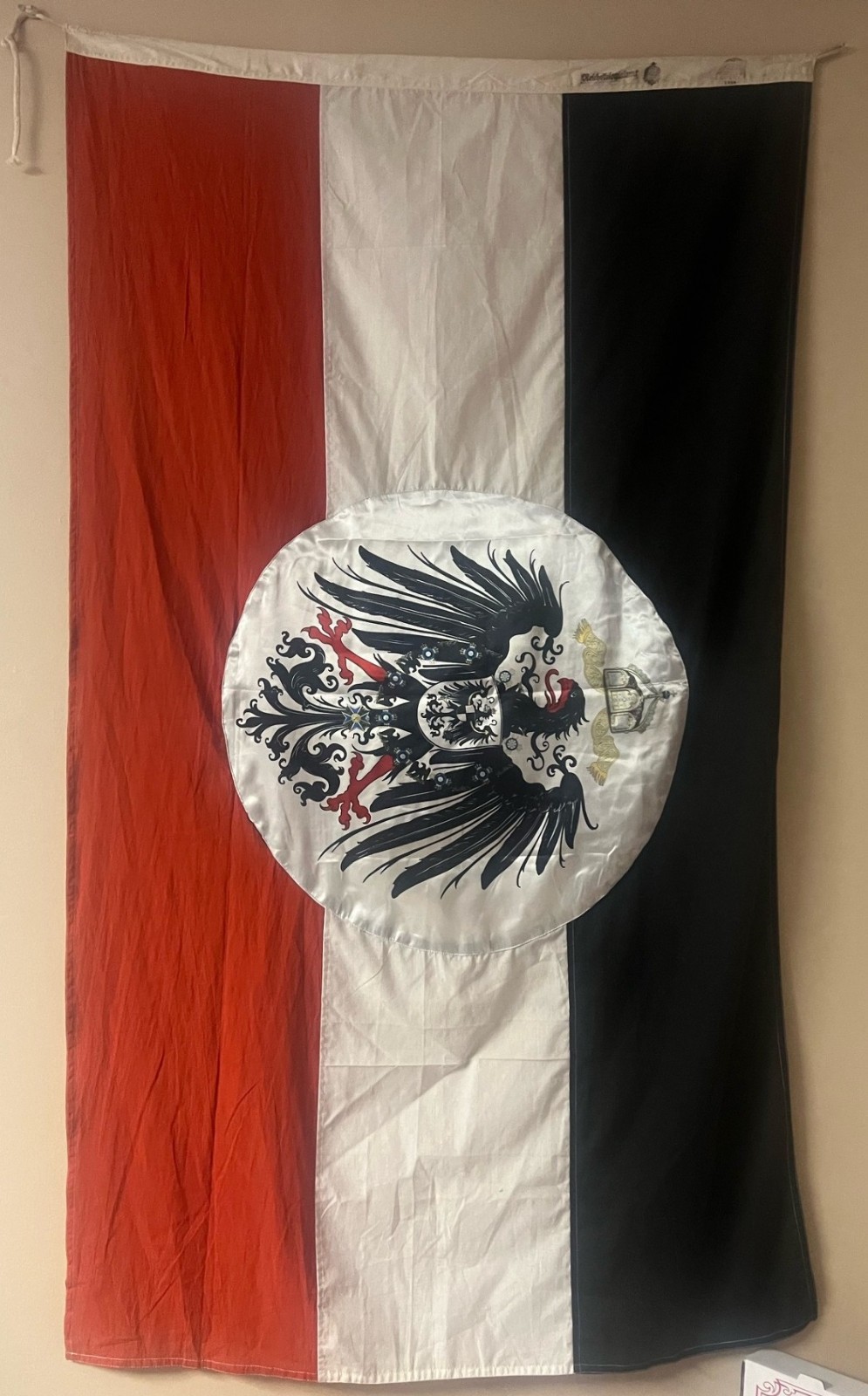 GERMAN IMPERIAL EMPIRE FLAG  1913 - OFFICIAL STAMPED - PRIVATE COLLECTION RARE