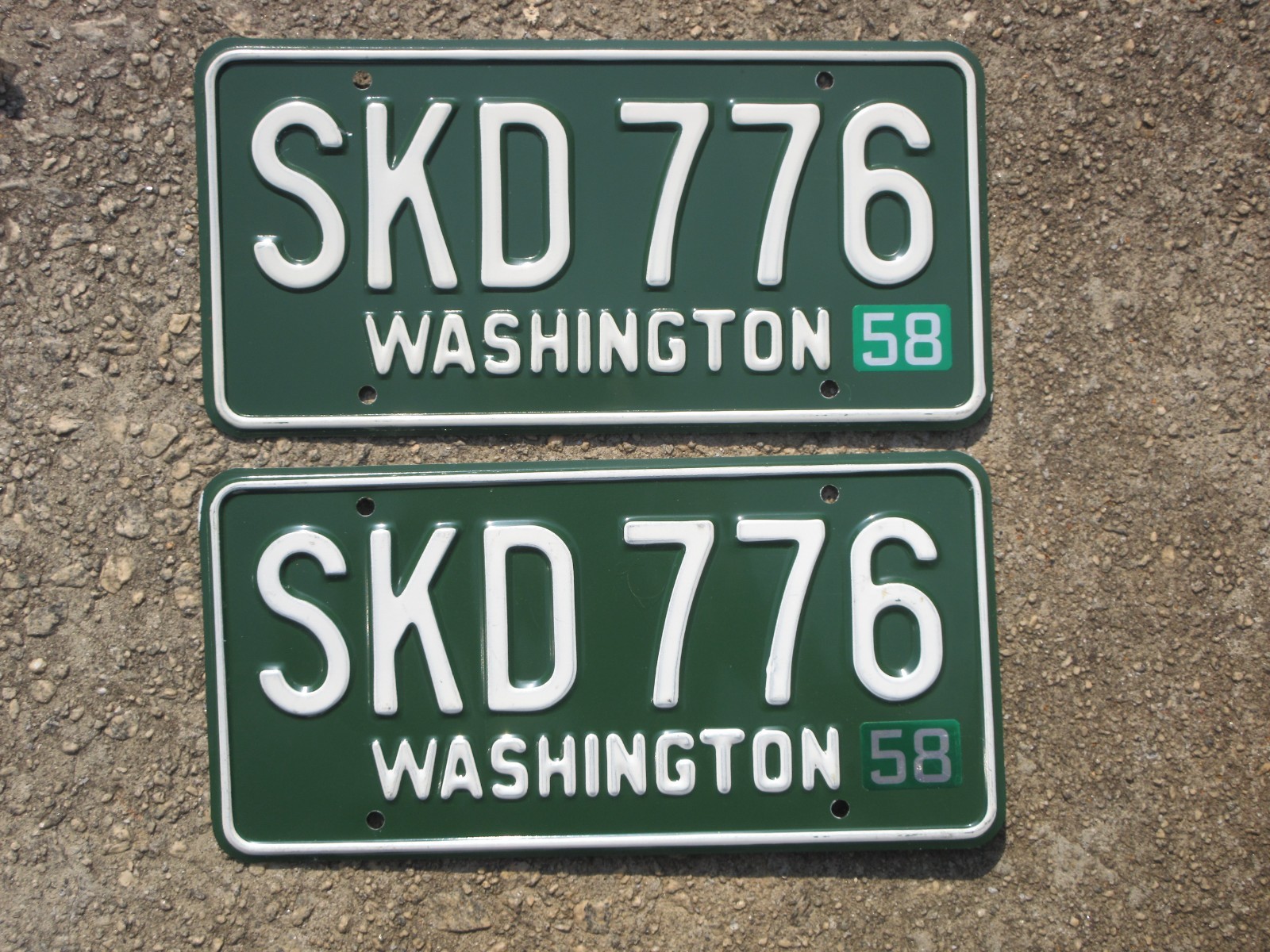 1958 Washington License Plate Pair Set Chevy Chevrolet Ford Dodge WA SKD 776 1958 Washington License Plate Pair Set Chevy Chevrolet Ford Dodge WA SKD 776