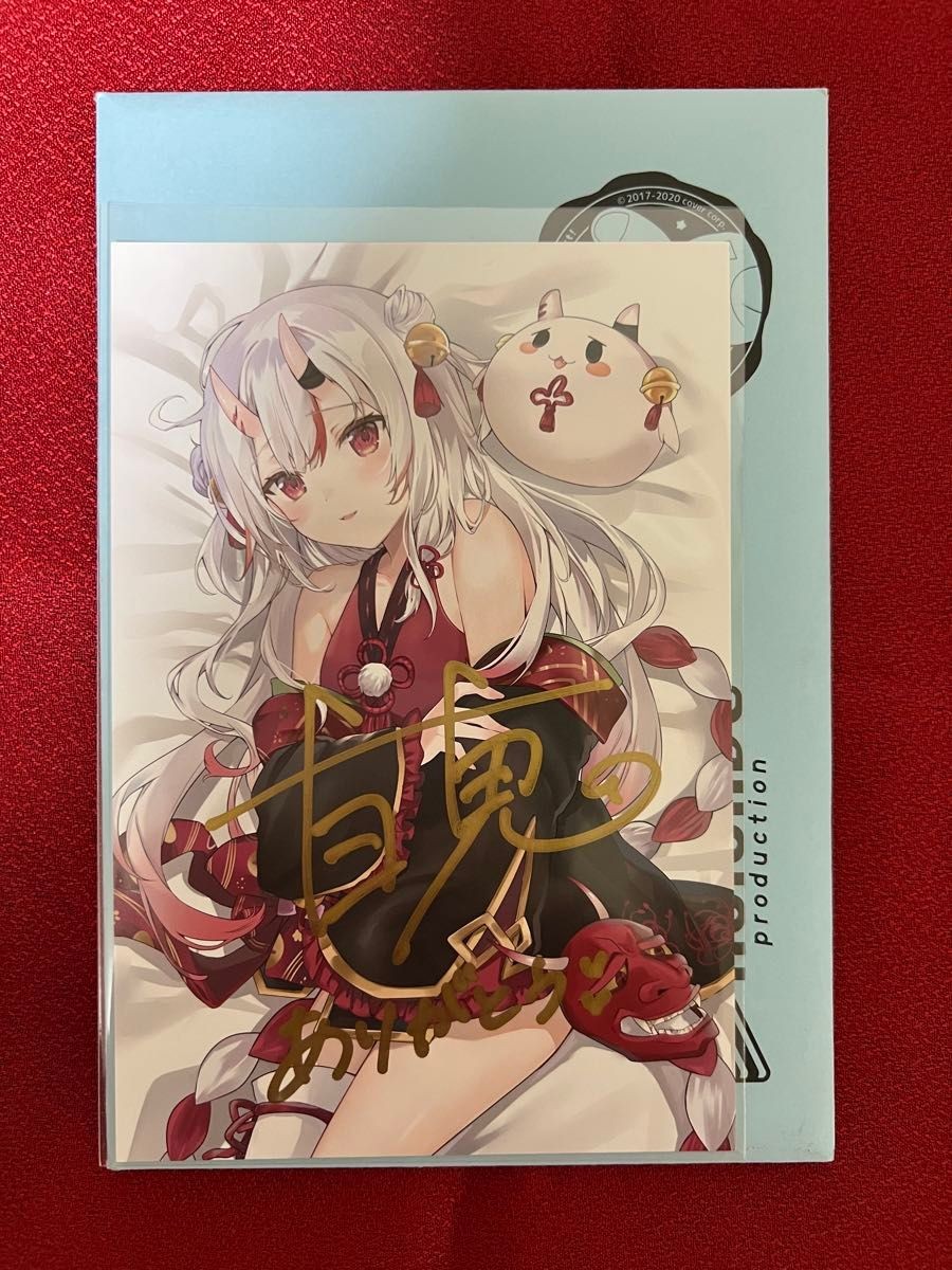 Hololive Nakiri Ayame 3rd Anniversary Hand Signed Postcard Autograph Japan