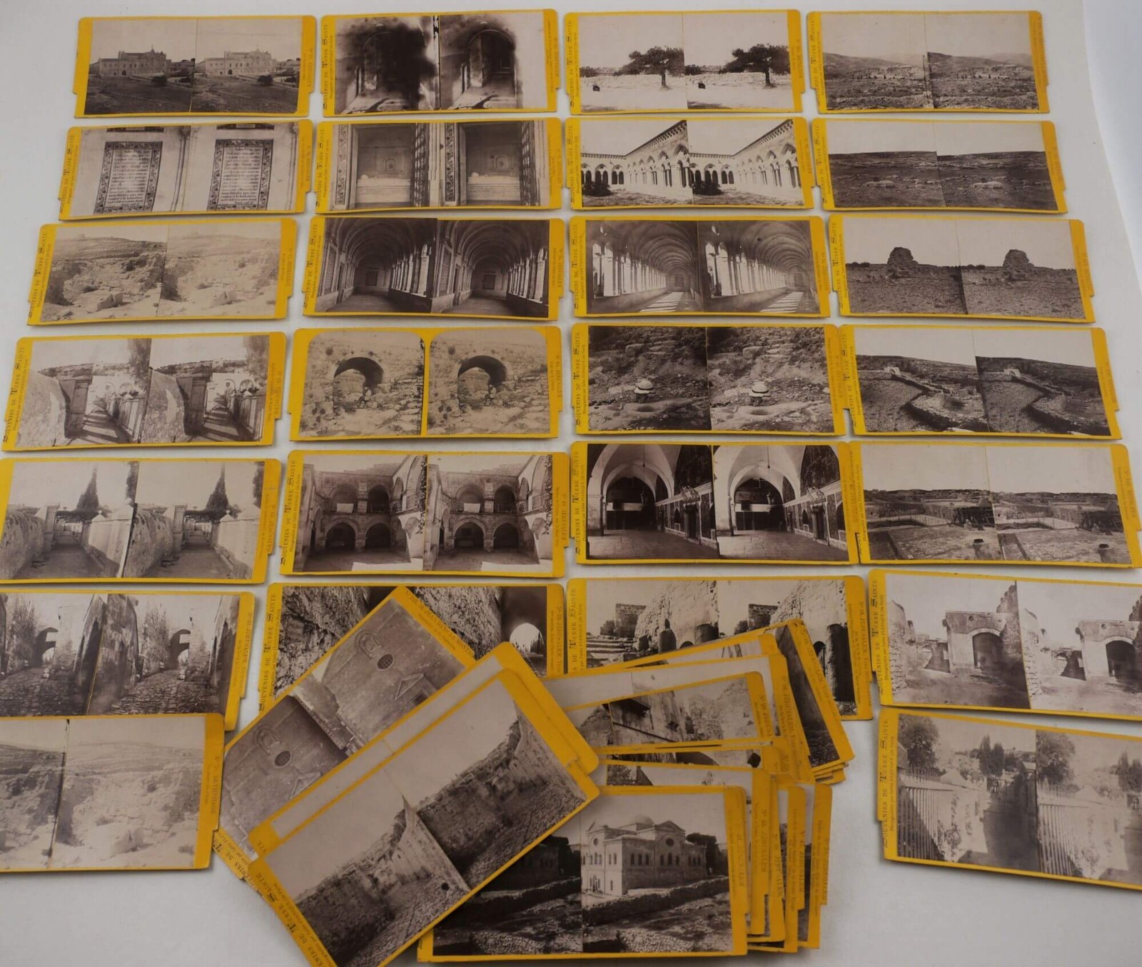 [HOLY LAND-PALESTINE] Collection of 48 Original Stereo-view Photos. Ca. 1860s
