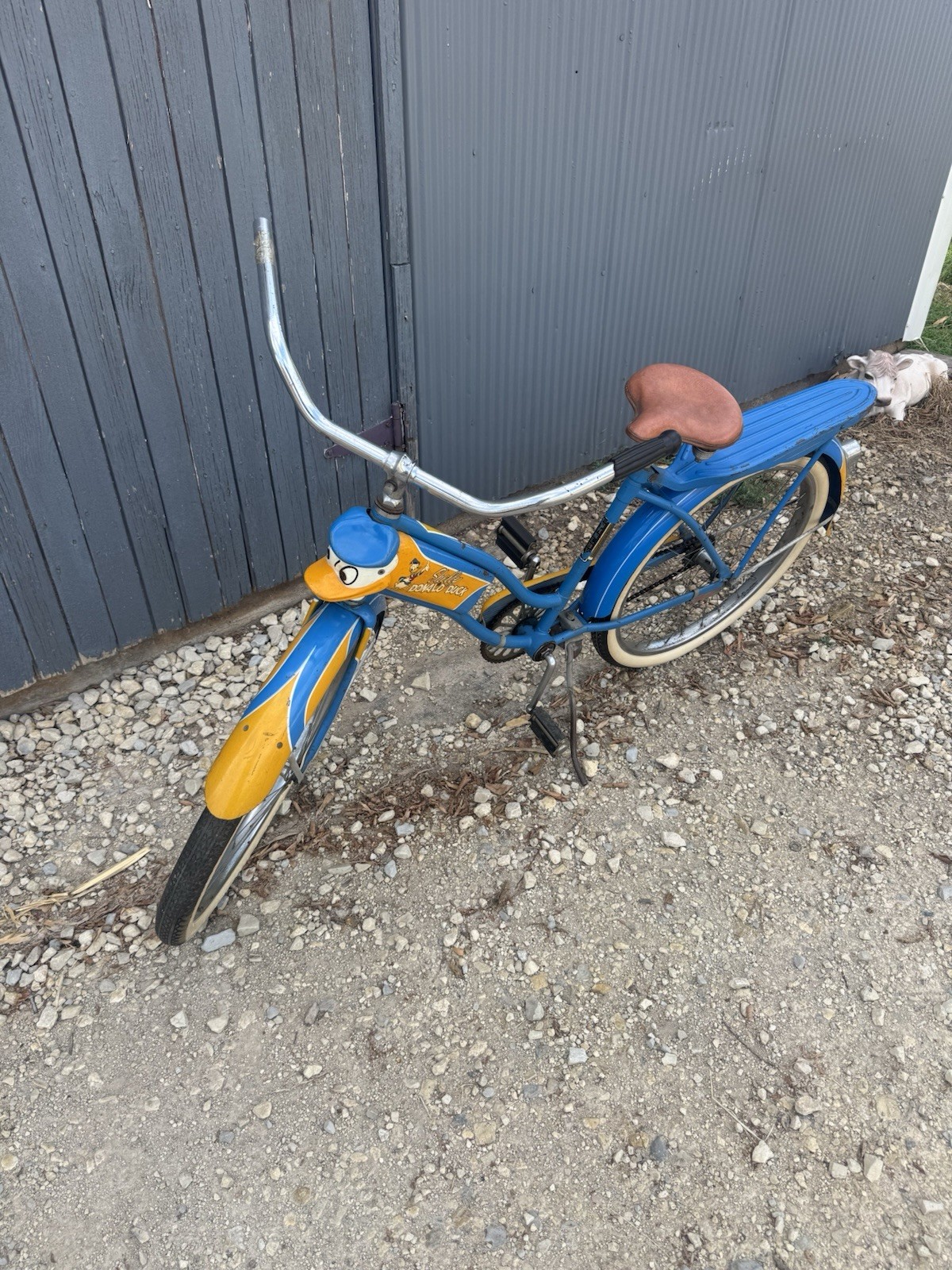 1949 Shelby Donald Duck Bicycle Disney Original Vintage Quack Horn Lights WORK 1949 Shelby Donald Duck Bicycle Disney Original Vintage Quack Horn Lights WORK