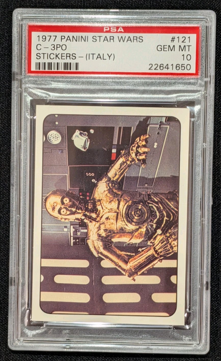 1977 Panini Star Wars C-3PO Sticker PSA 10 GEM MINT (Italy) #121 Pop-3 ONLY