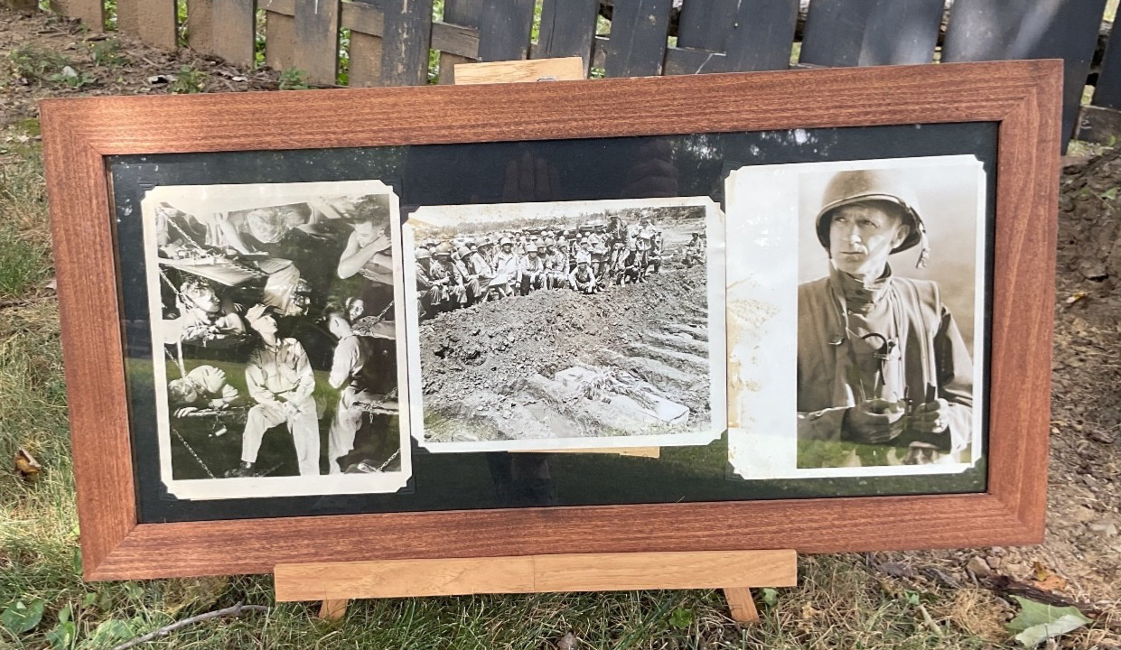 Ernie Pyle WWII Press Photos (3) Okinawa Burial & Final Days w/ Captions Ernie Pyle WWII Press Photos (3) Okinawa Burial & Final Days w/ Captions