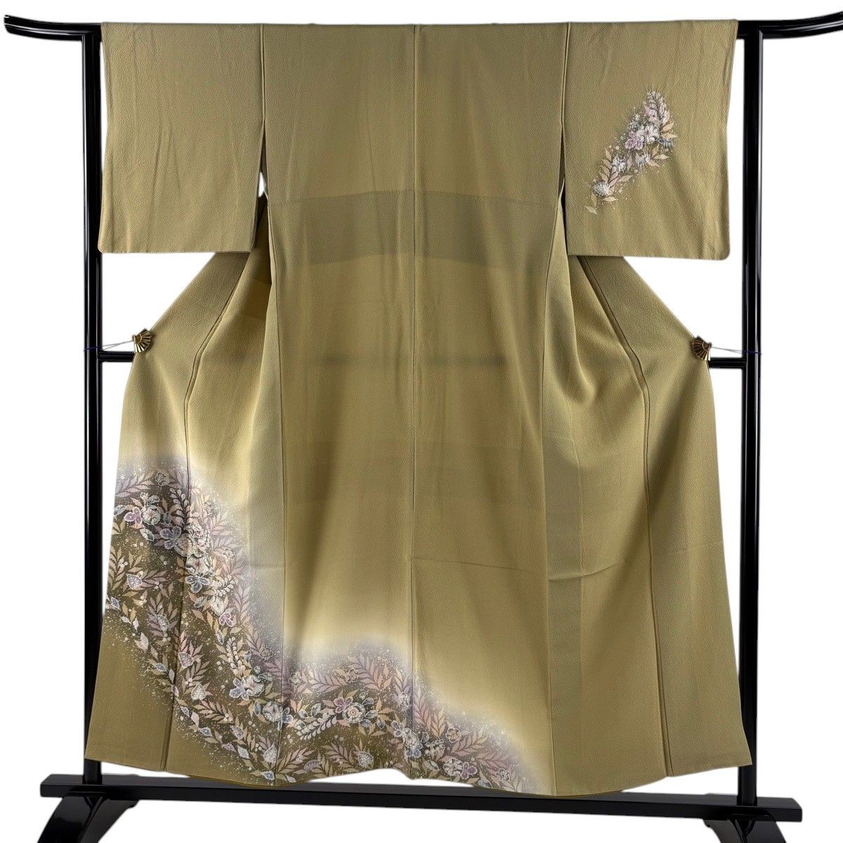 Yamato Kimono Futsugesha Tsujigahana Uguisu Iro Silk Vintage Authentic Rare