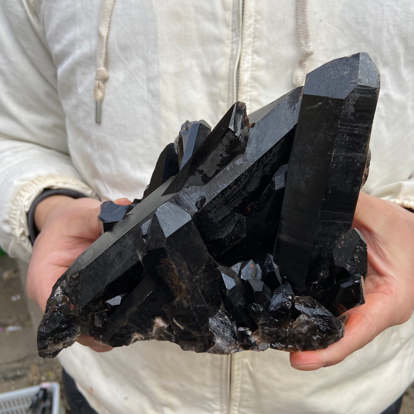4.3lb Natural Smoky Black Quartz Crystal Cluster Raw Mineral Specimen healing 4.3lb Natural Smoky Black Quartz Crystal Cluster Raw Mineral Specimen healing