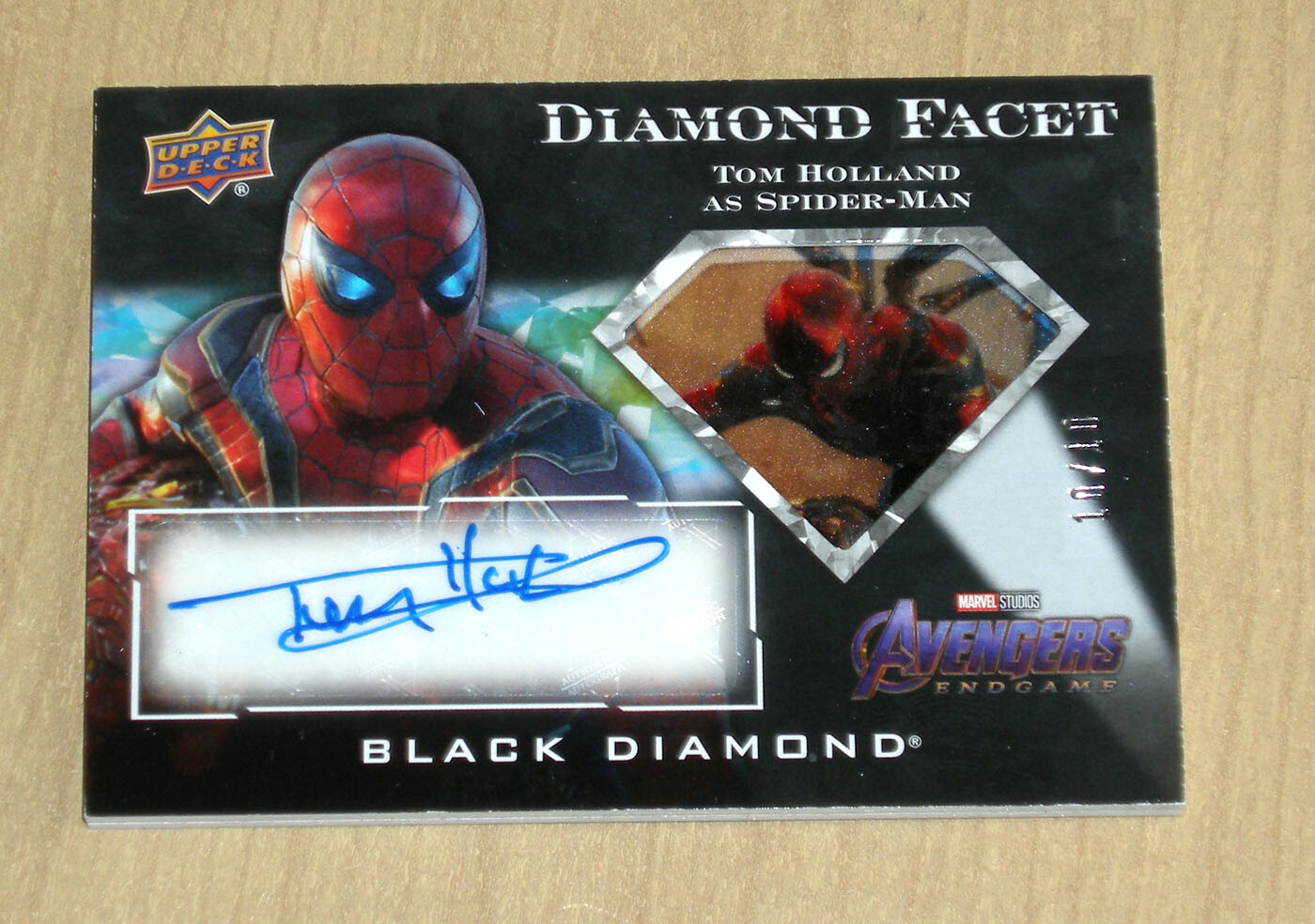 2021 UD Marvel Black Diamond Facet autograph auto Tom Holland SPIDER-MAN 10/10 2021 UD Marvel Black Diamond Facet autograph auto Tom Holland SPIDER-MAN 10/10