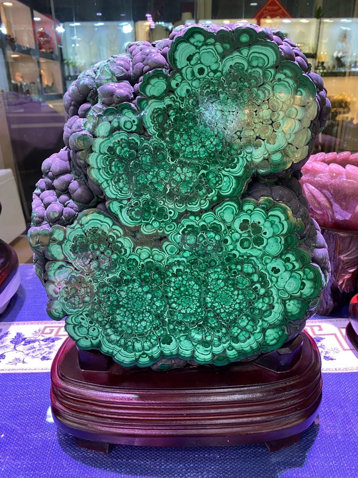 46LB Rare Natural Malachite flower Crystal Quartz Mineral Specimen Collect+Stand 46LB Rare Natural Malachite flower Crystal Quartz Mineral Specimen Collect+Stand