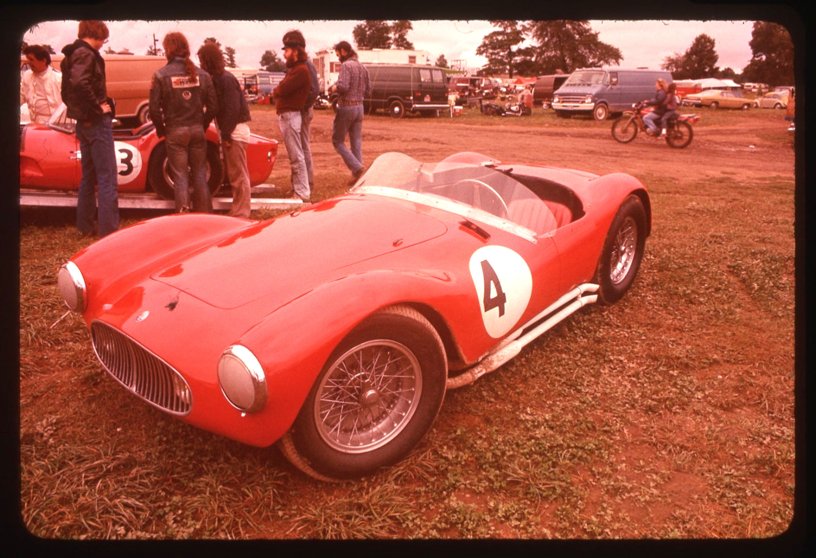 sl26 Original slide 1976 car race infield Maserati A6GCS 975a sl26 Original slide 1976 car race infield Maserati A6GCS 975a
