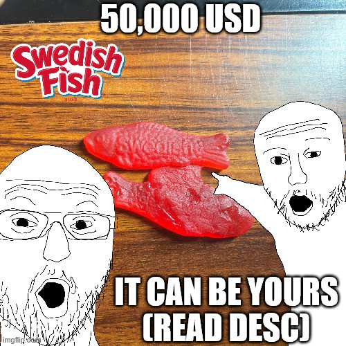 Swedish Fish, Red, Collectible, Rarity, Donation, Candy, Red 40, 