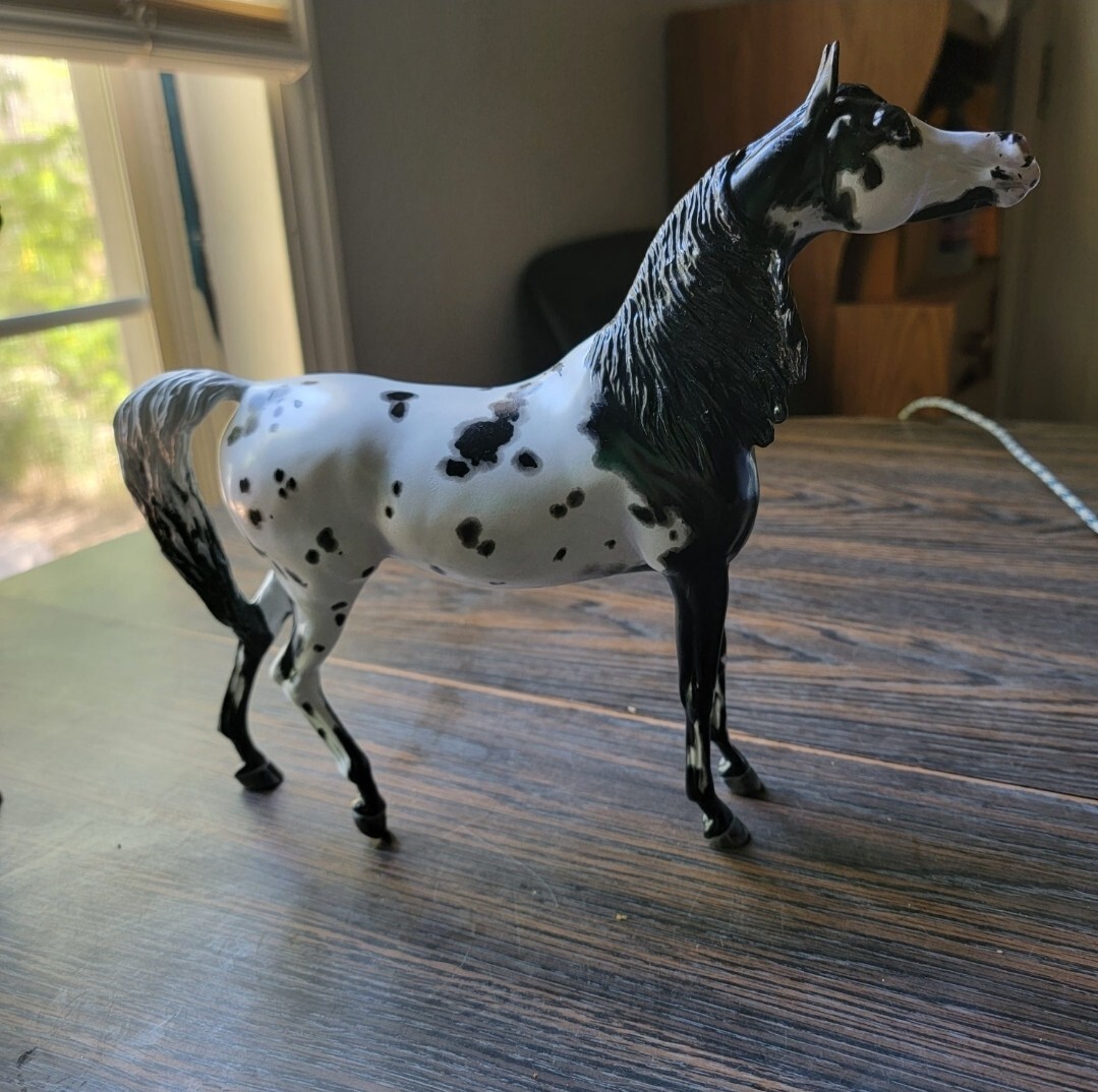 Custom Painted Black/White Spotted Breyer Horse