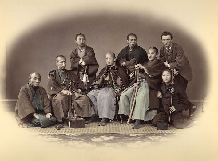 Felice Beato Governor of Nagasaki and his Attendants ca. 1864 Samurai Japan Felice Beato Governor of Nagasaki and his Attendants ca. 1864 Samurai Japan