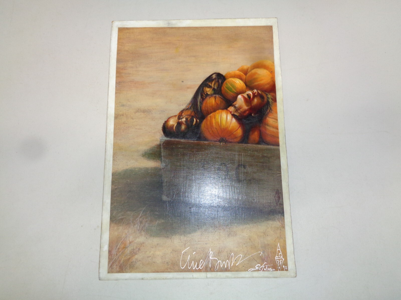 Clive Barker & Steven Johnson Original Oil Painting Signed By Both RARE Horror