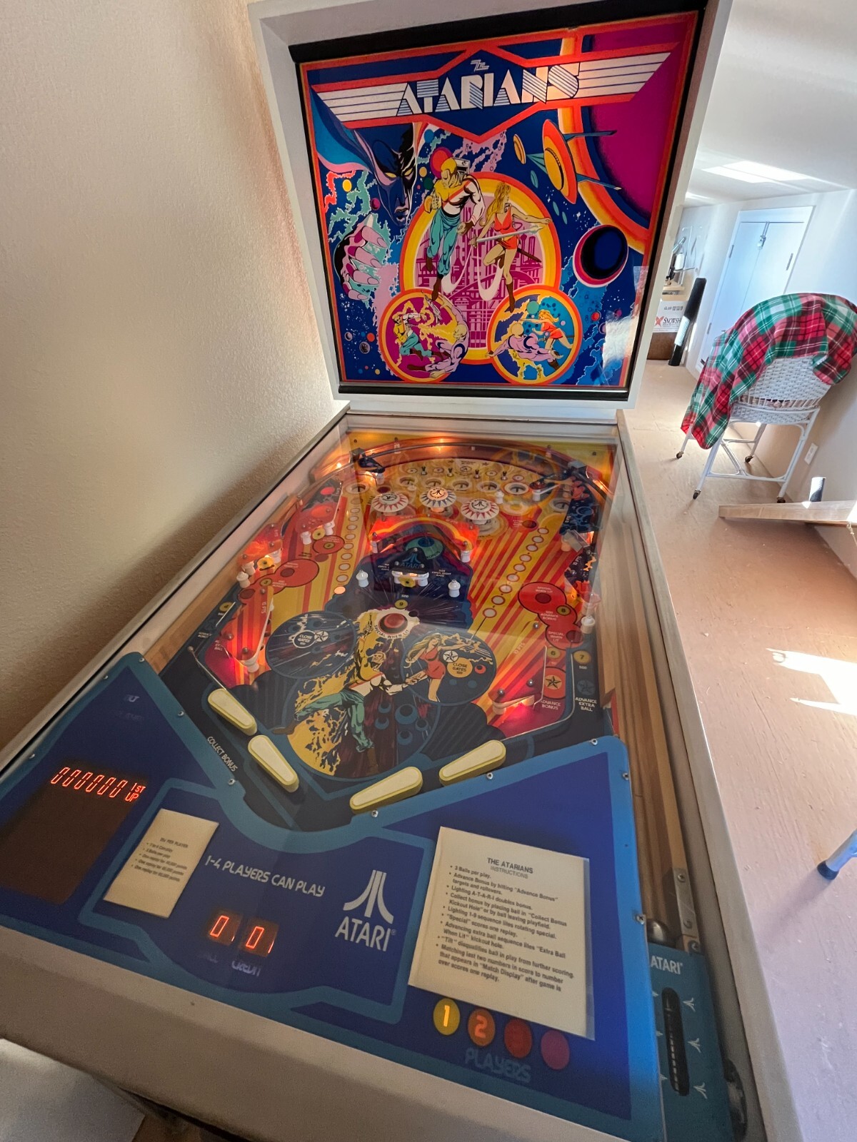 Full-size pinball machine, The Atarians, never on location, complete, working