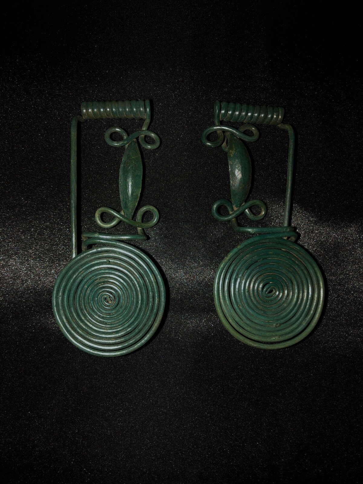 Ancient Bronze Fibulae Exceptional Matched Pair 1200-800 BCE Hallstatt Culture