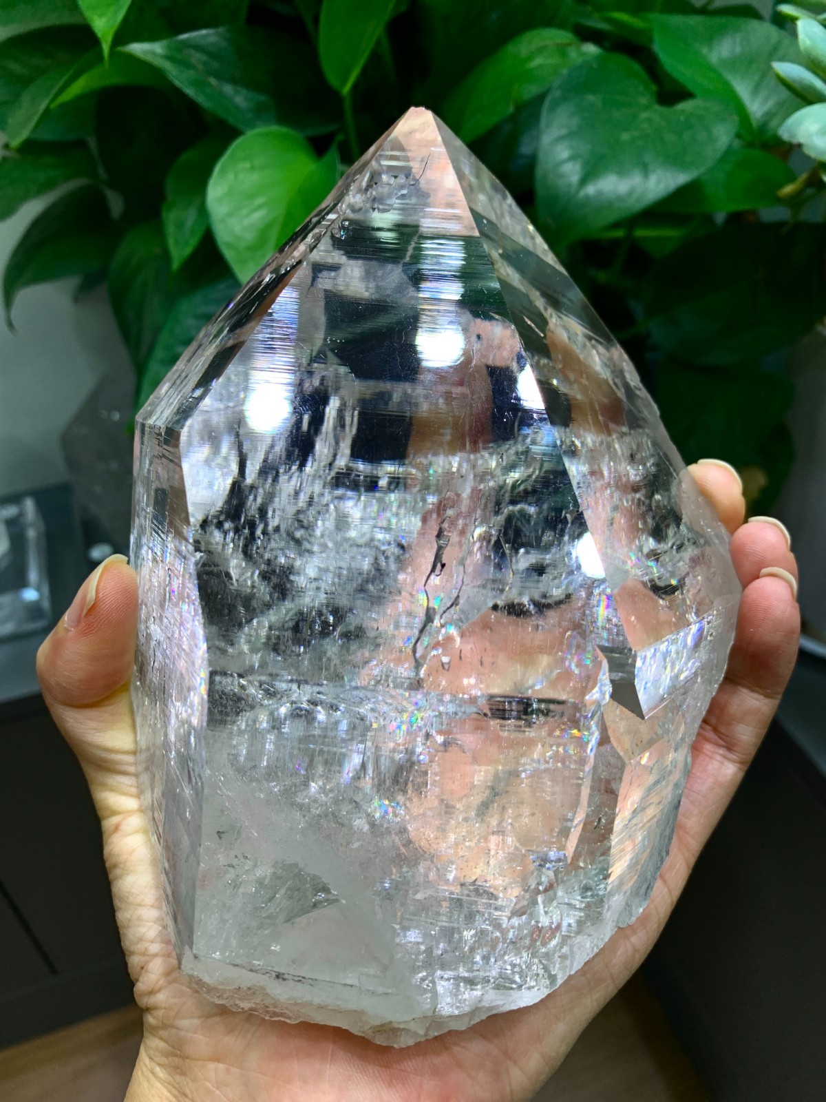 4.3LB TOP Natural Rare Clear Quartz Crystal Himalayan Mineral Specimen Collect 4.3LB TOP Natural Rare Clear Quartz Crystal Himalayan Mineral Specimen Collect