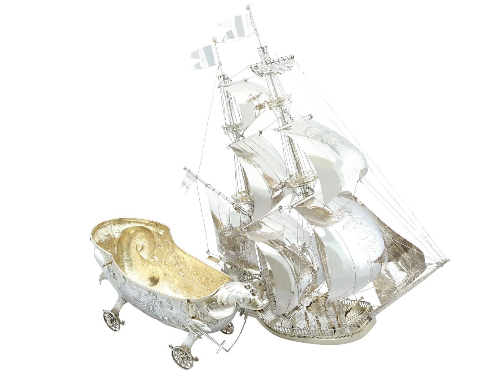 Antique Sterling Silver Nef / Centrepiece Antique Sterling Silver Nef / Centrepiece