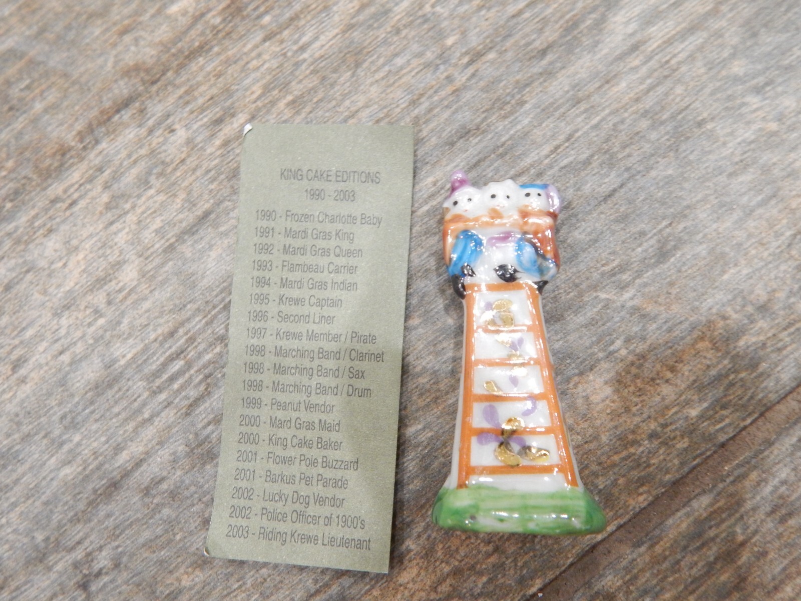 NEW Haydel's Artist Proof King Cake Doll 2013 Children In Ladder Seat NOLA