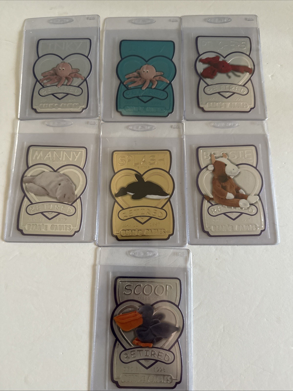 Beanie Babies Series 3 Retired Card GOLD Splash 31/100 Plus 6 Scarce Variations