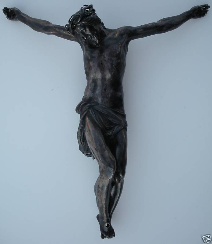 LATE RENAISSANCE CIRCA 1600 SILVER CORPUS JESUS CHRIST LATE RENAISSANCE CIRCA 1600 SILVER CORPUS JESUS CHRIST