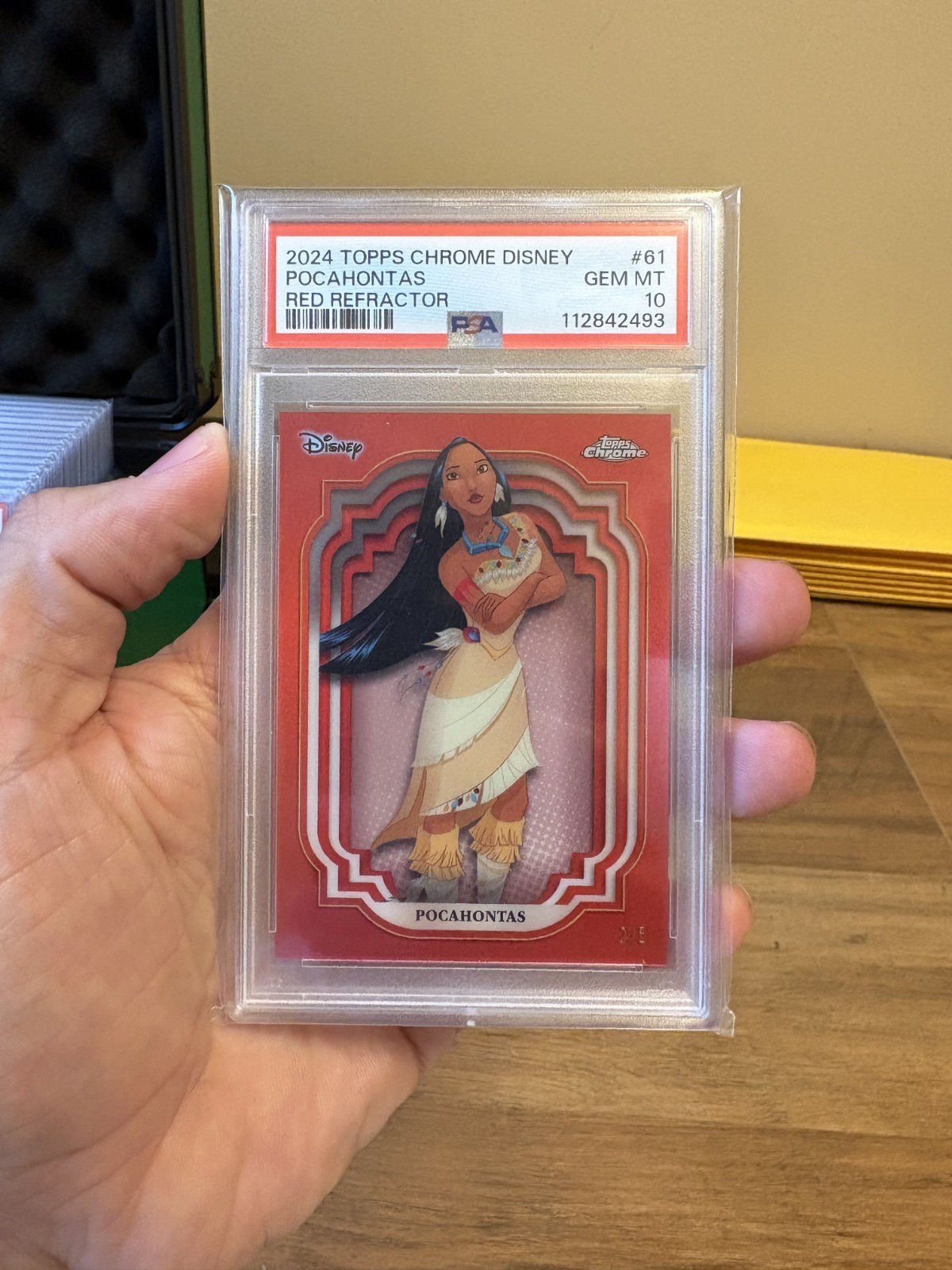 2024 Topps Chrome Disney RED /5 PSA 10 Gem Mint Pocahontas 2024 Topps Chrome Disney RED /5 PSA 10 Gem Mint Pocahontas