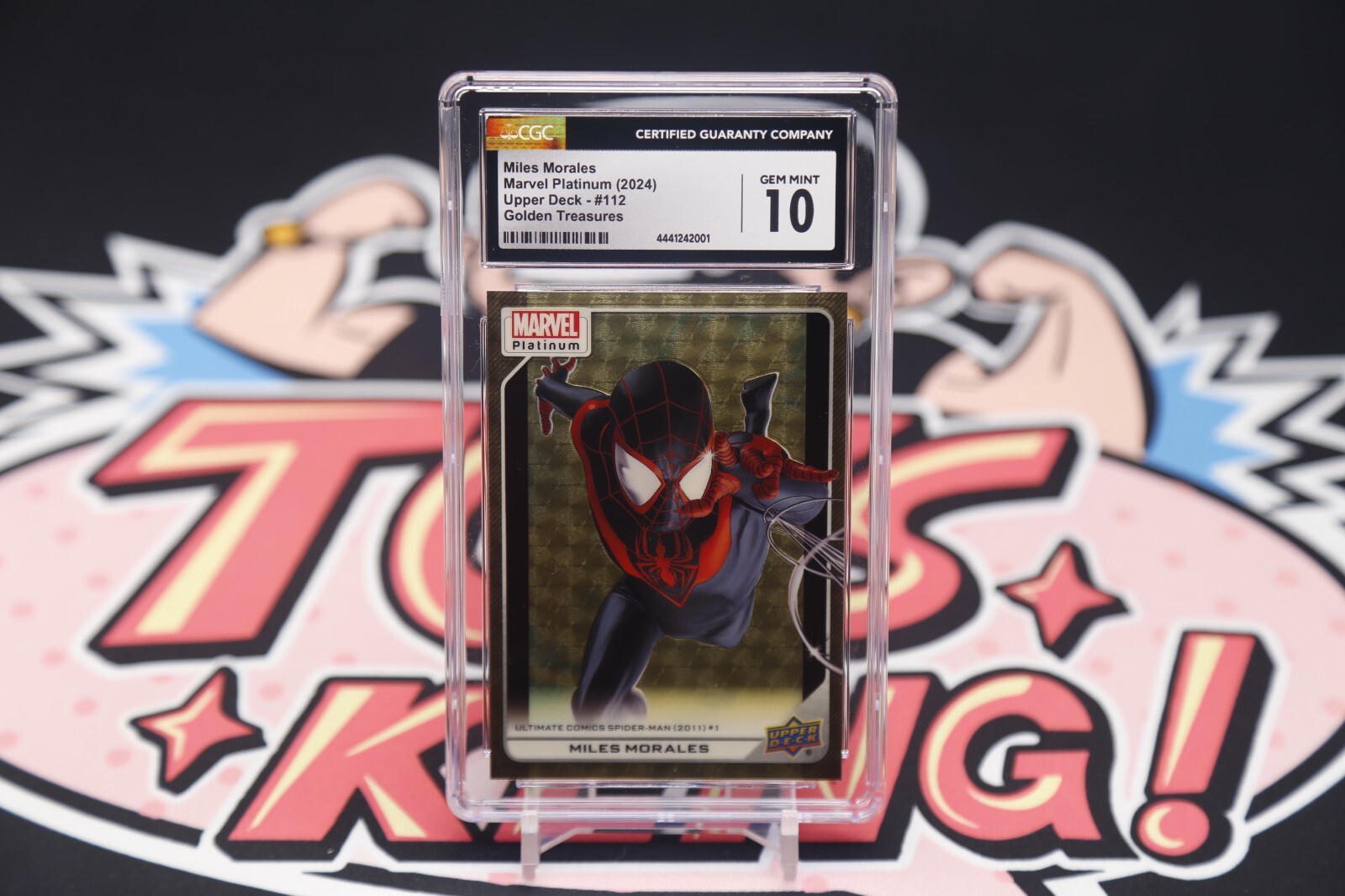 2023 UD Marvel Platinum Miles Morales 1/1 Golden Treasures #112 CGC10 POP1