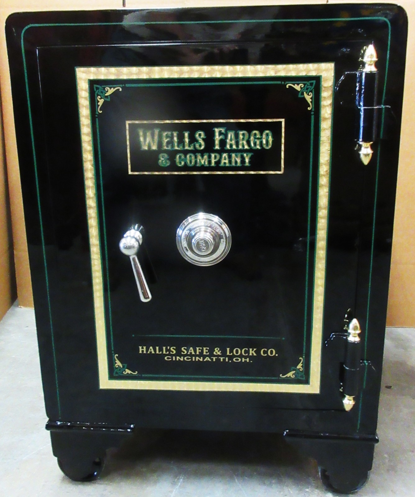 Antique Original Hall's Safe fully restored Wells Fargo Theme circa 1867 Well7