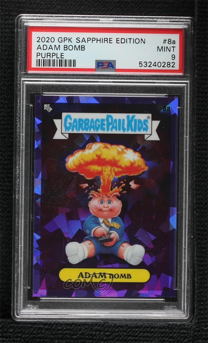 2020 Topps Garbage Pail Kids Sapphire Purple 1/10 Adam Bomb #8a PSA 9 MINT 1y9