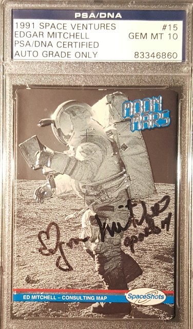 1991 Ed Mitchell Apollo 14 Space Ventures Moon Mars Signed PSA/DNA GEM MINT 10