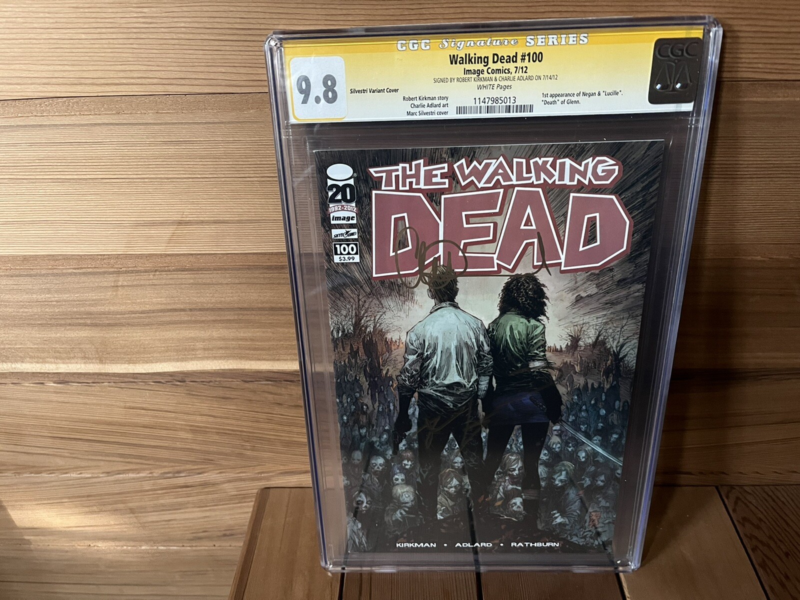 Walking Dead 100 Silvestri Variant CGC 9.8 White Pages Signed 2X Walking Dead 100 Silvestri Variant CGC 9.8 White Pages Signed 2X