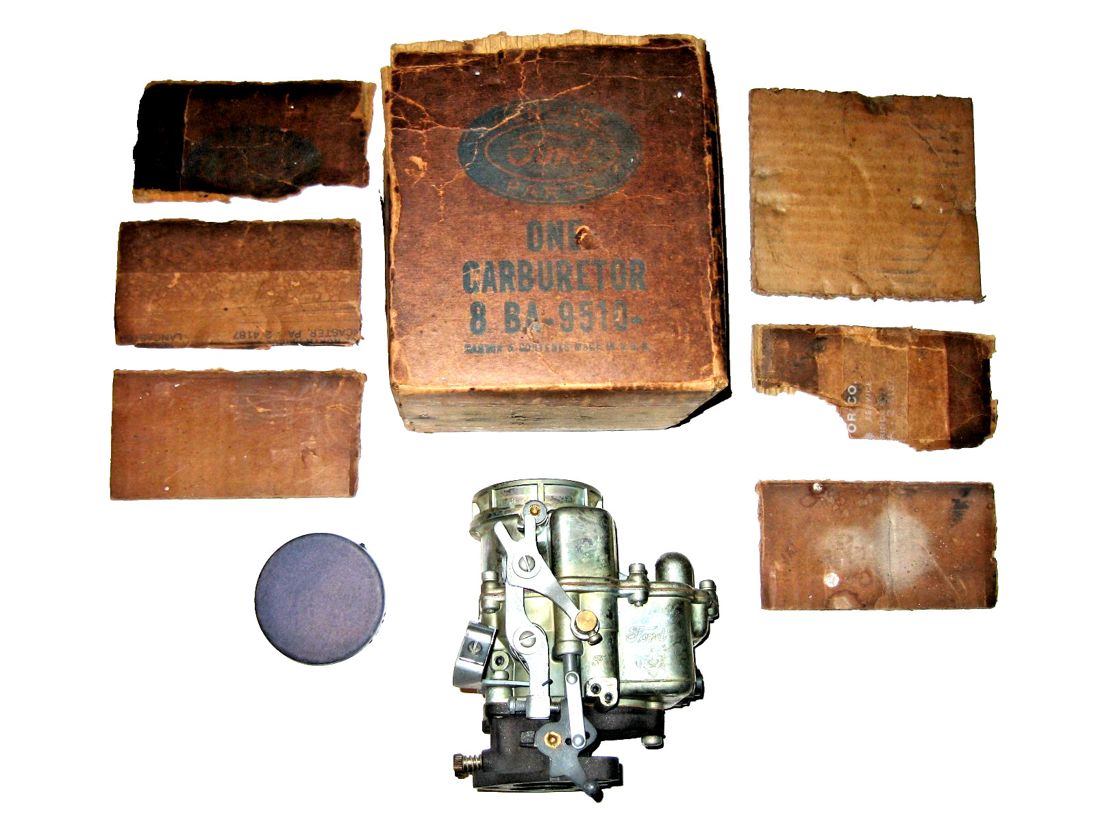 ORIG  FORD FACTORY Issued New Old Stock (NOS) MODEL 8BA CARBURETOR 1938-1953