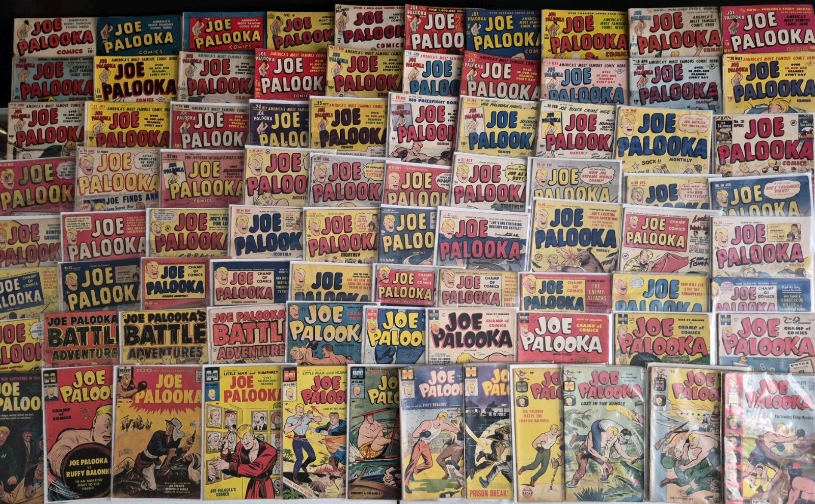 Joe Palooka Golden Age Lot (83) #1-109* FN  G/VG 1945 Golden Age Mid Low Grade 
