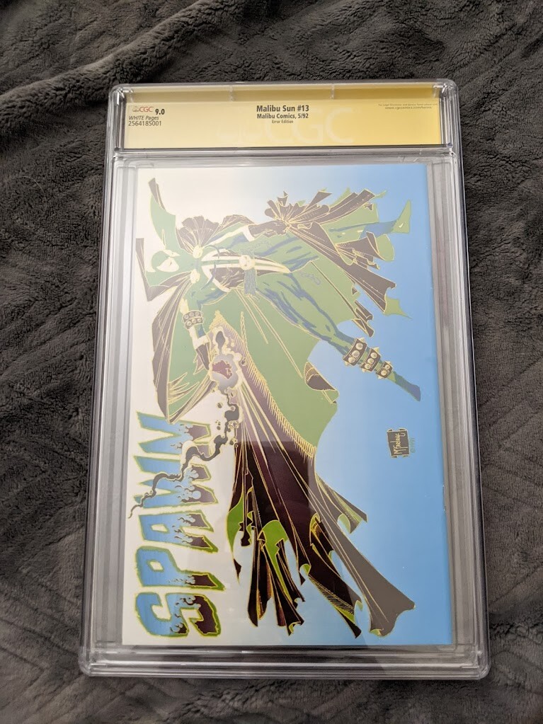 MALIBU SUN #13 CGC 9.0 SIGNED SS McFarlane NEGATIVE ERROR VERSION ULTRA RARE