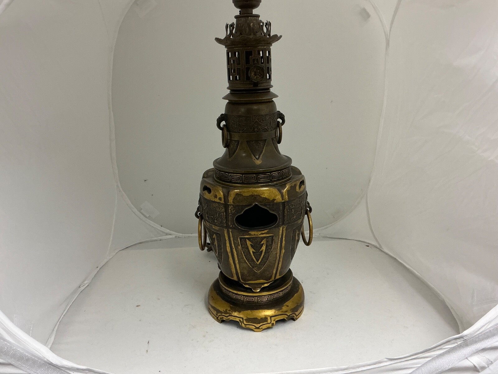 antique pair bronze french/chinese lamps antique pair bronze french/chinese lamps