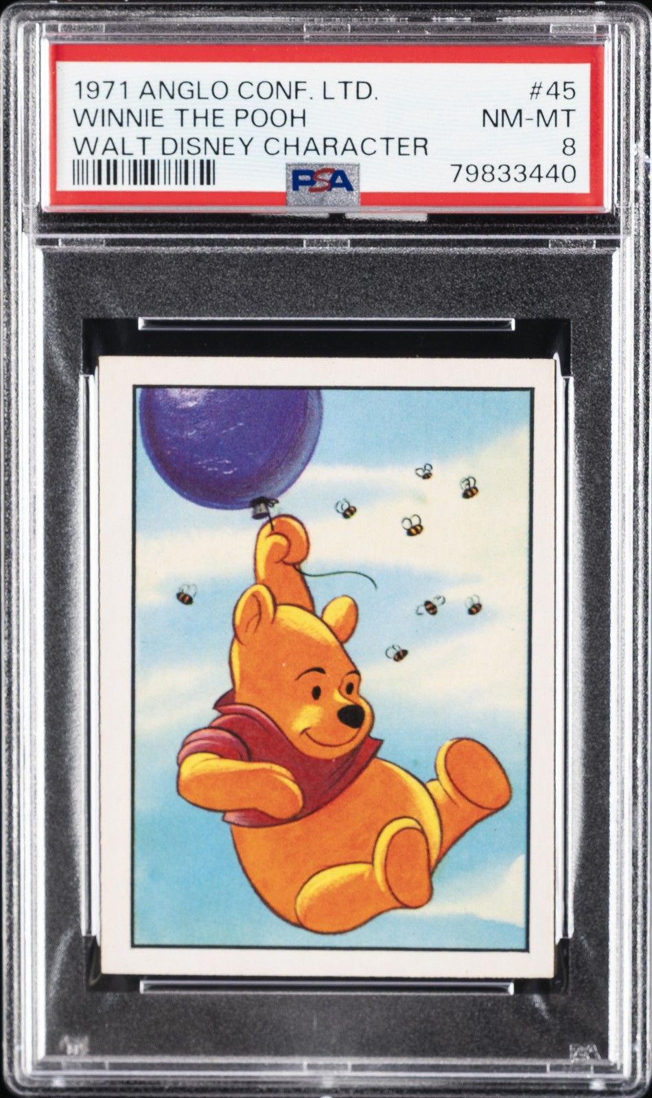 1971 ANGLO CONFECTIONERY LTD. WALT DISNEY CHARACTER #45 WINNIE THE POOH PSA 8 1971 ANGLO CONFECTIONERY LTD. WALT DISNEY CHARACTER #45 WINNIE THE POOH PSA 8