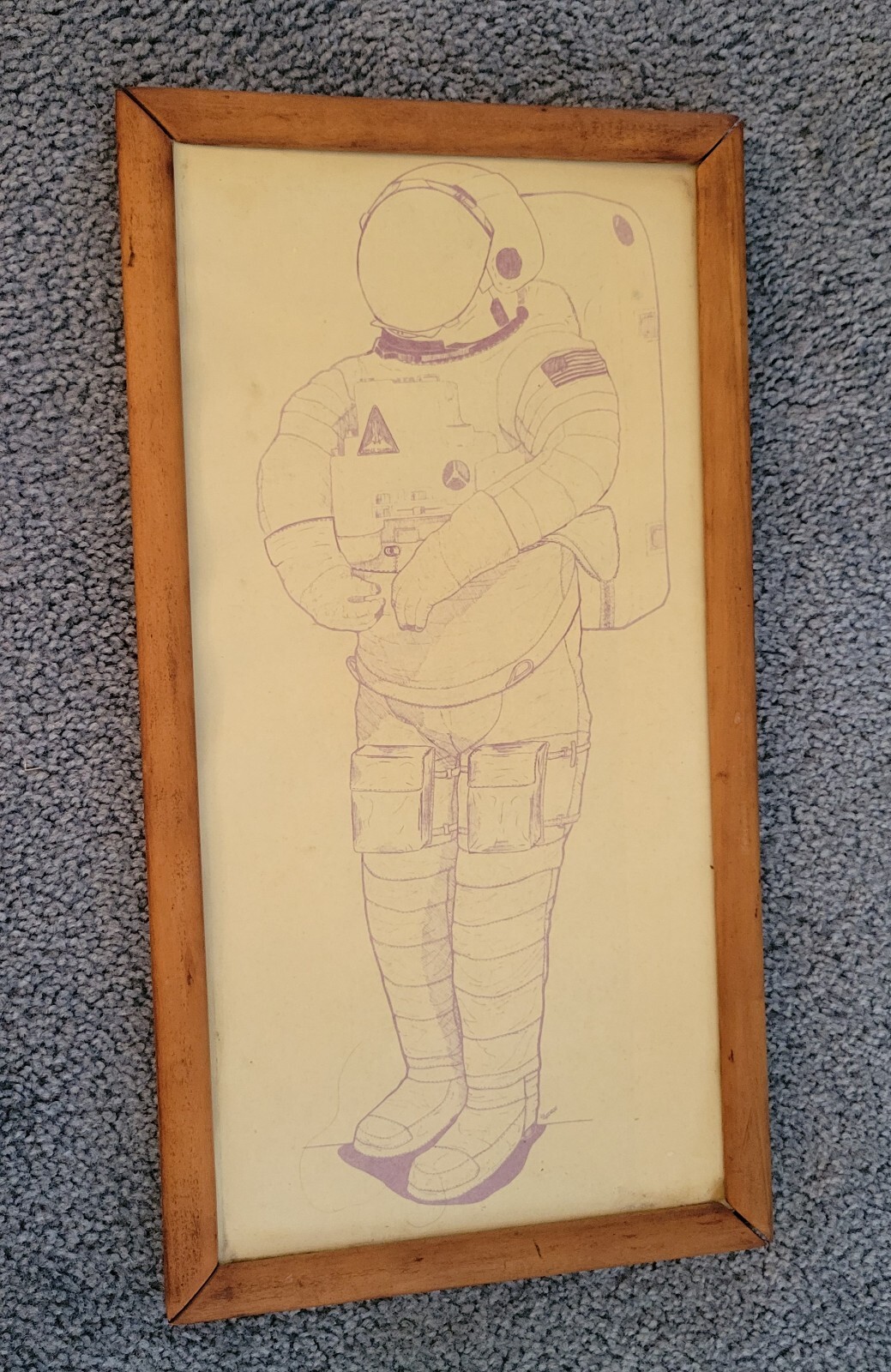 Original Drawing Of NASA Space Shuttle Suit