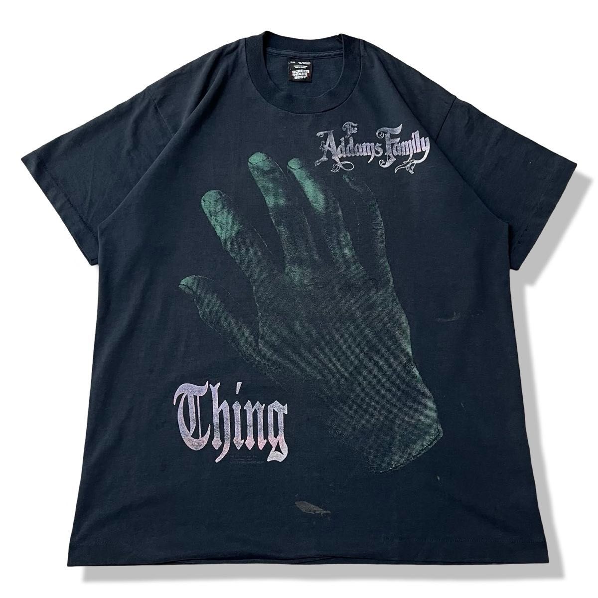 90S Addams Family Adams Hand Printed Movie T-Shirt Single Stitch Vintage