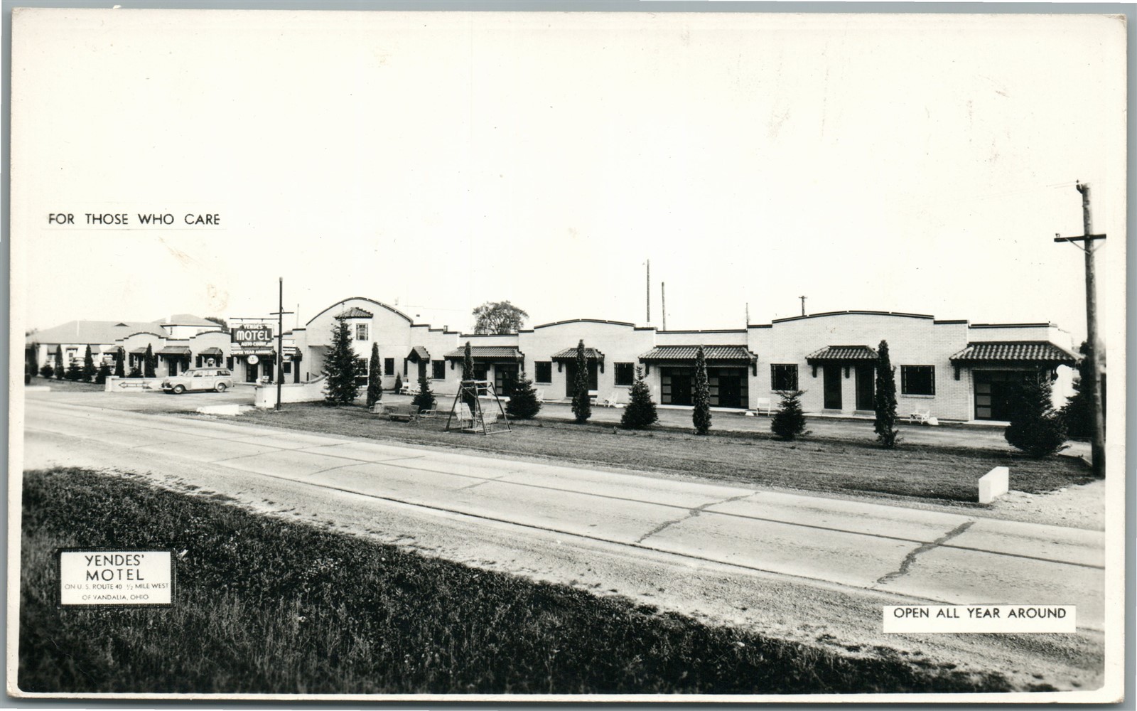 VANDALIA OH YENDES MOTEL VINTAGE REAL PHOTO POSTCARD RPPC VANDALIA OH YENDES MOTEL VINTAGE REAL PHOTO POSTCARD RPPC