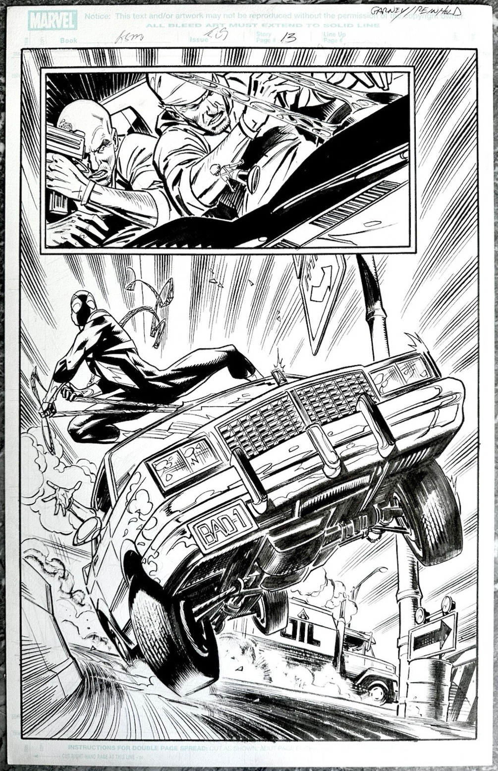 Amazing Spider-Man #529 Pg 13 – 1st Iron Spider Splash by Ron Garney Amazing Spider-Man #529 Pg 13 – 1st Iron Spider Splash by Ron Garney