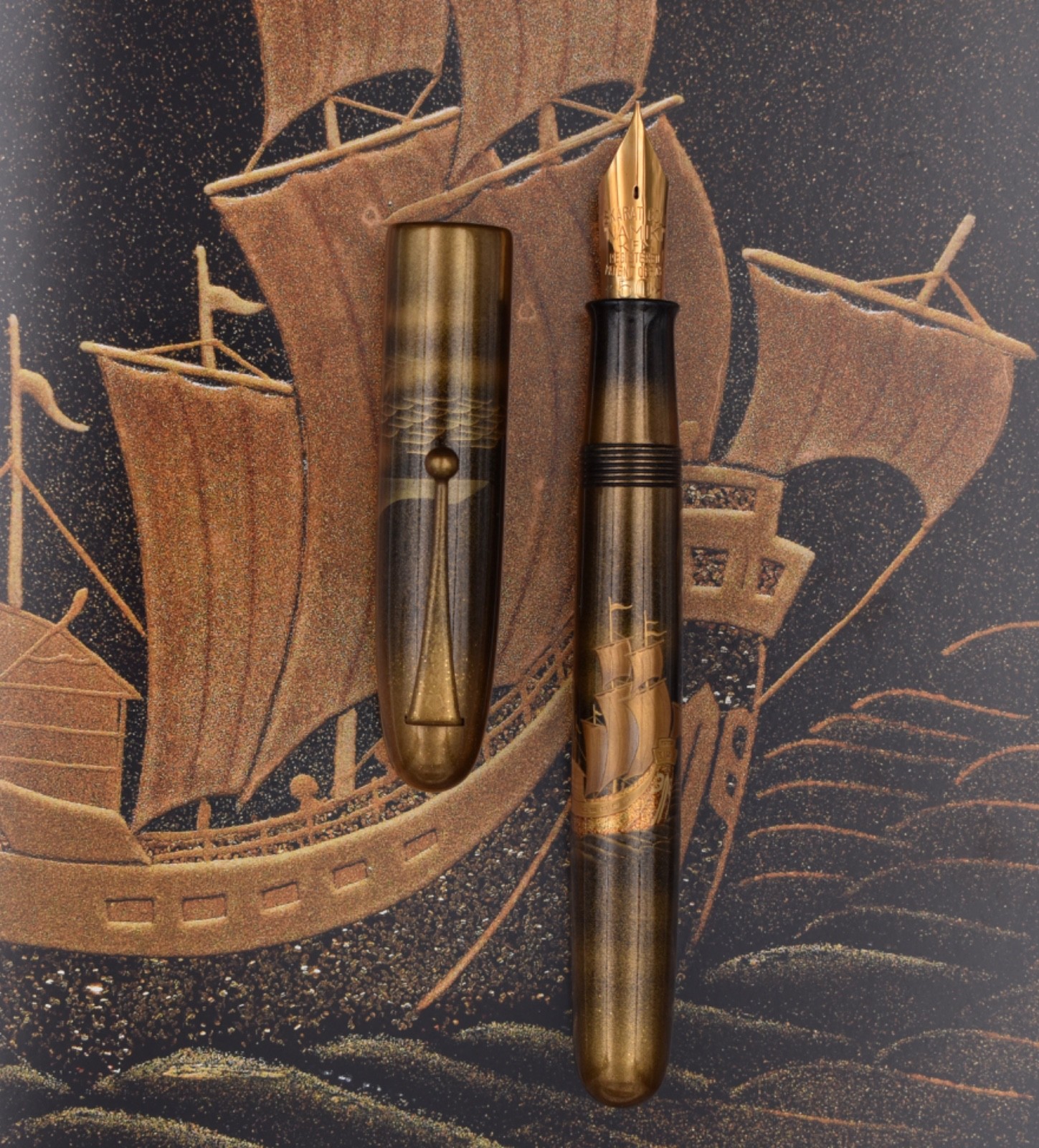 NAMIKI 2002 Emperor Sailing Boat Maki-e Limited Edition 73 Fountain Pen Masato