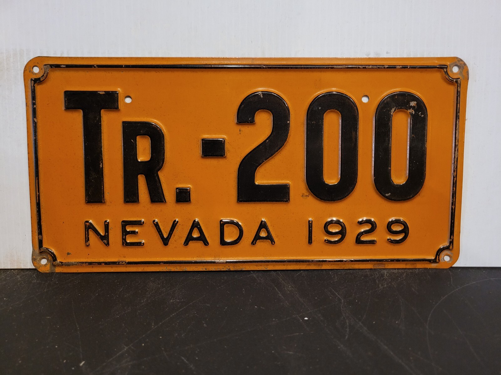 1929 Nevada TRAILER License Plate Tag #200 NICE 1929 Nevada TRAILER License Plate Tag #200 NICE
